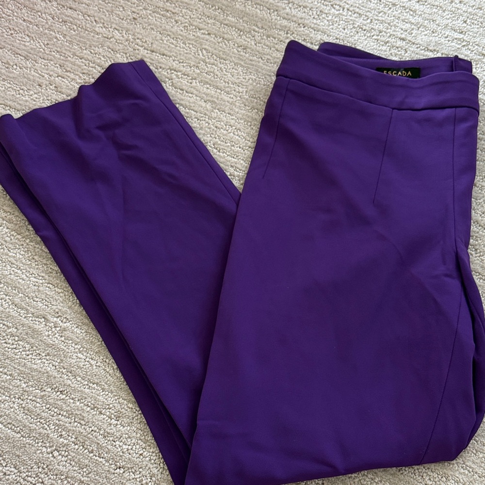 Escada Women's Vibrant Violet Straight Leg Pants